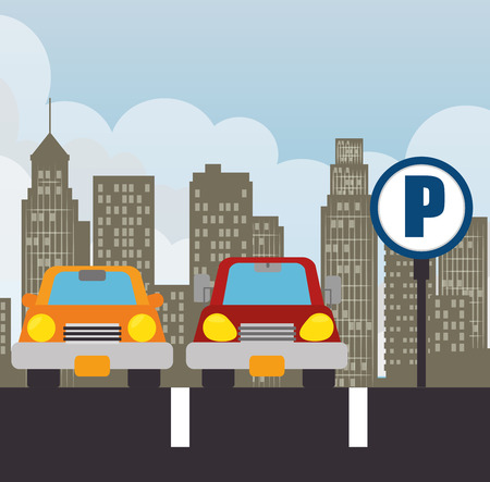 Parking zone design, vector illustration eps 10.のイラスト素材