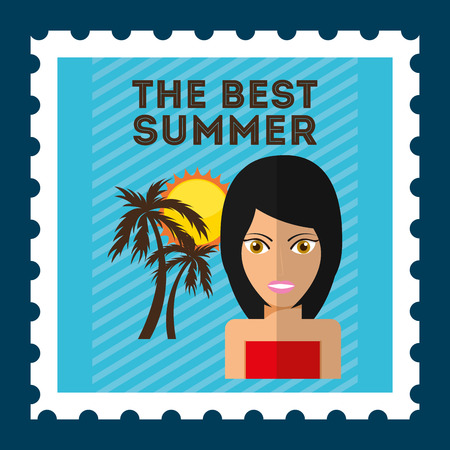 the best summer design, vector illustration eps10 graphicのイラスト素材