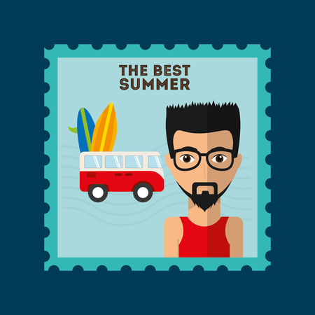 the best summer design, vector illustration eps10 graphicのイラスト素材