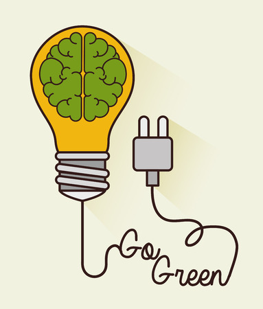 Go green design, vector illustration eps 10.のイラスト素材