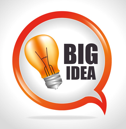 Bulb idea design over white background, vector illustration.のイラスト素材