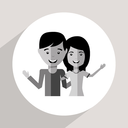 avatars couple design, vector illustration eps10 graphicのイラスト素材