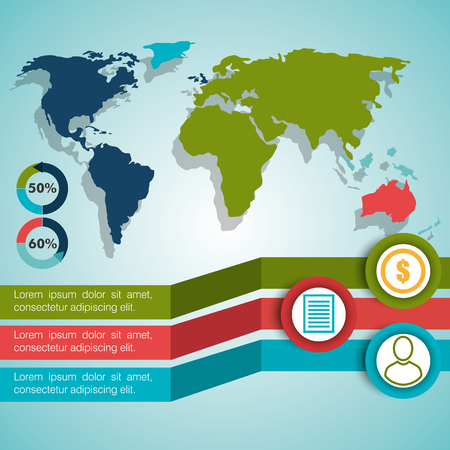 World infographic design, vector illustration eps 10.のイラスト素材