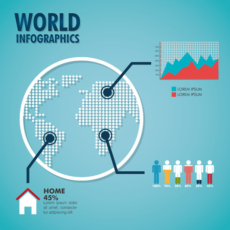 World infographic design, vector illustration eps 10.のイラスト素材