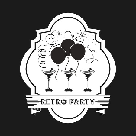 retro party designのイラスト素材