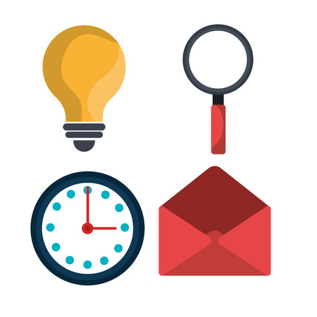 Digital and social marketing graphicsのイラスト素材