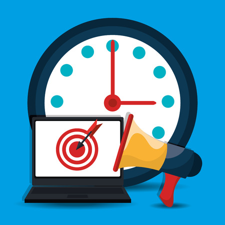 Digital and social marketing graphicsのイラスト素材