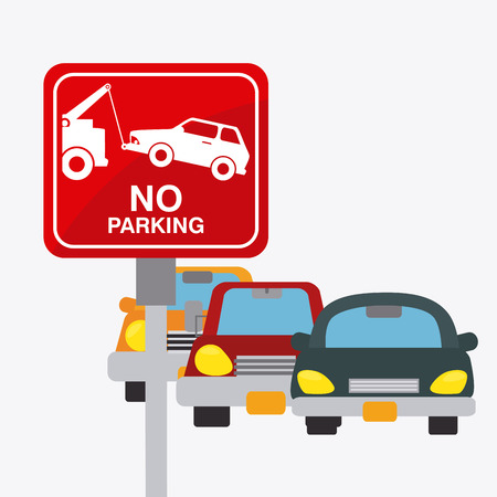 Parking zone graphic, vector illustration のイラスト素材