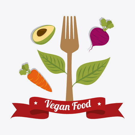 Vegan food design, vector illustration eps 10.のイラスト素材