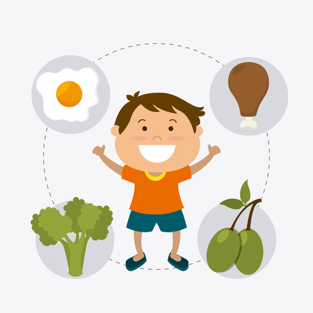 Kids nutrition design, vector illustration eps 10.のイラスト素材