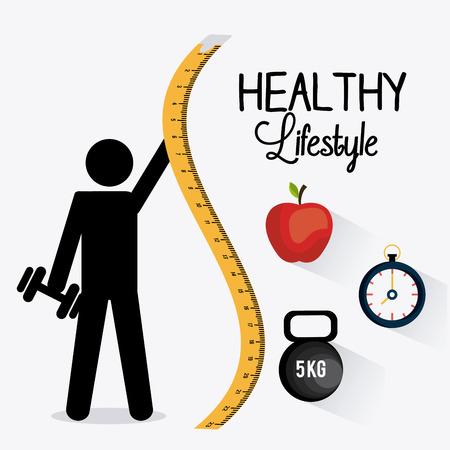 Healthy lifestyle design, vector illustration eps 10.のイラスト素材