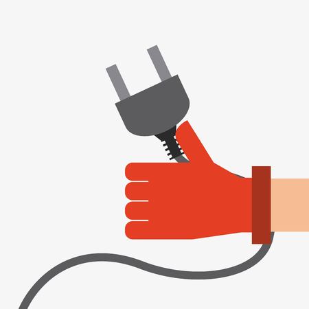 electrician concept design, vector illustration eps10 graphicのイラスト素材