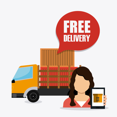 Delivery,transport and logistics business, vector illustrationのイラスト素材