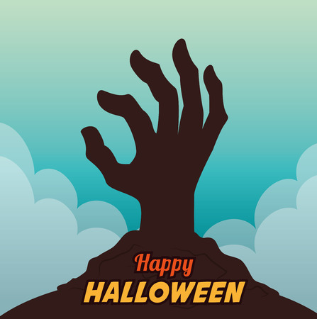 Happy halloween graphic design, vector illustration eps 10のイラスト素材