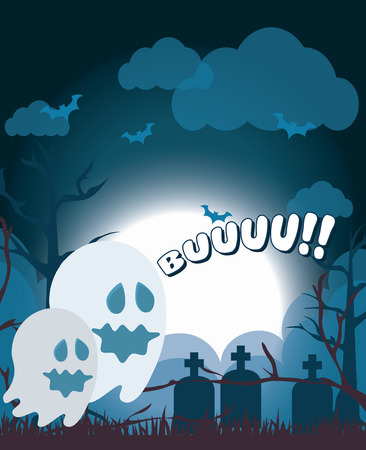 Happy halloween graphic design, vector illustration eps 10のイラスト素材
