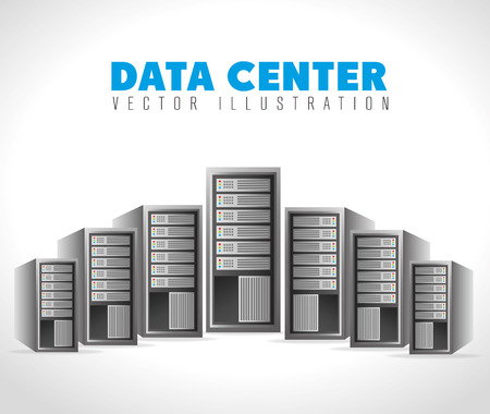 Data center, cloud computing and hosting, vector illustration eps 10.のイラスト素材