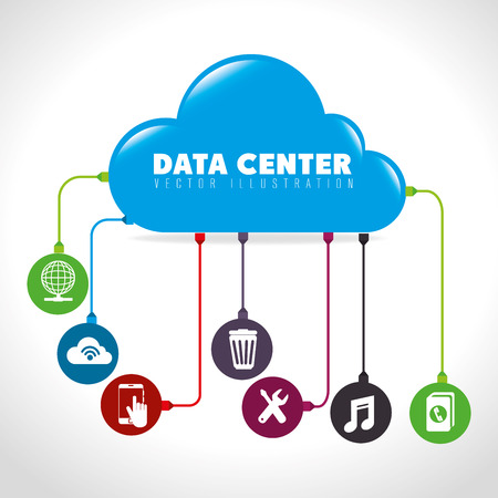 Data center, cloud computing and hosting, vector illustration eps 10.のイラスト素材
