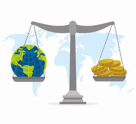 Business,money and global economy with colorful icons, vector illustration eps 10のイラスト素材