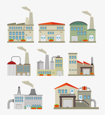 Factory and industry plant equipment design, vector illustration eps 10.のイラスト素材