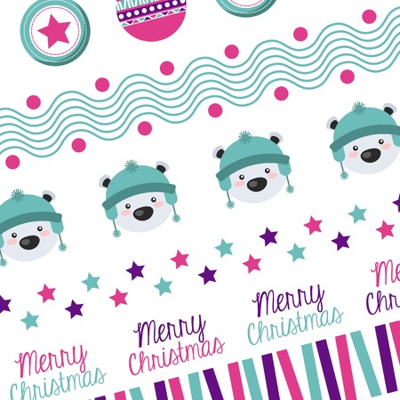 happy merry christmas card design, vector illustration eps10 graphicのイラスト素材