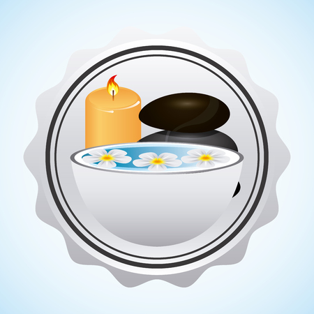 spa relaxation area design, vector illustration  graphicのイラスト素材