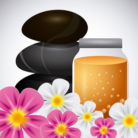 spa relaxation area design, vector illustration  graphicのイラスト素材