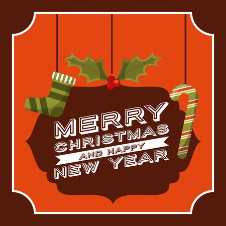 happy merry christmas design, vector illustration   graphicのイラスト素材