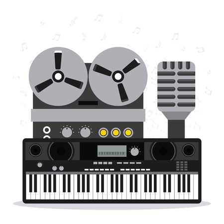 music player design, vector illustration   graphicのイラスト素材