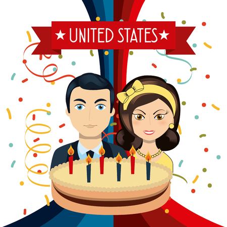 united states design, vector illustration   graphicのイラスト素材