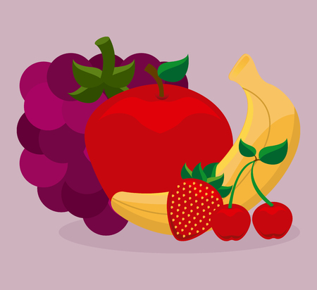 vegetarian and healthy food design, vector illustration   graphicのイラスト素材