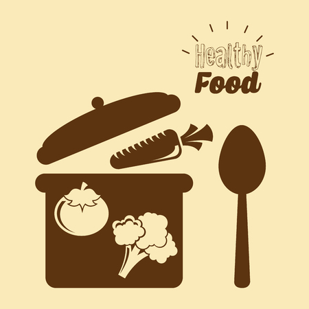 vegetarian and healthy food design, vector illustration   graphicのイラスト素材