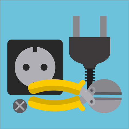 electricity service  design, vector illustration   graphicのイラスト素材