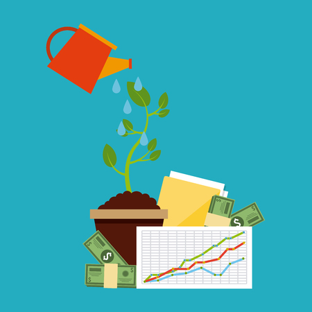 monetary analysis design, vector illustration   graphicのイラスト素材