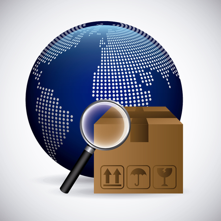 courier service worldwide design, vector illustration   graphicのイラスト素材