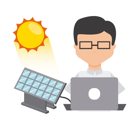 solar energy design, vector illustration   graphicのイラスト素材