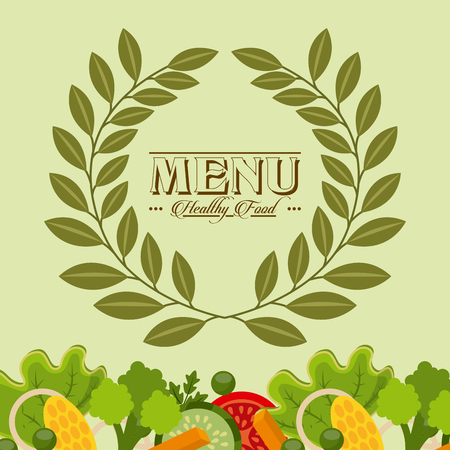 vegetarian menu design, vector illustration   graphicのイラスト素材