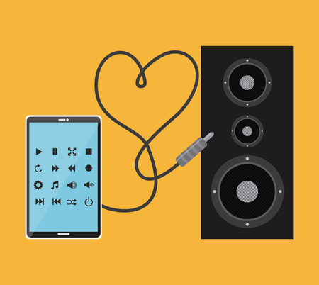 music player design, vector illustration   graphicのイラスト素材