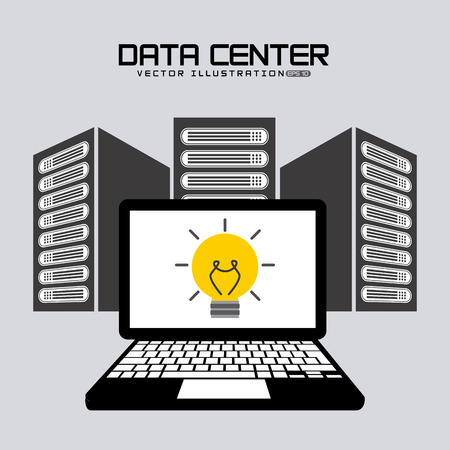 data center design, vector illustration   graphicのイラスト素材