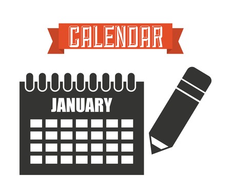 calendar icon design, vector illustration   graphicのイラスト素材