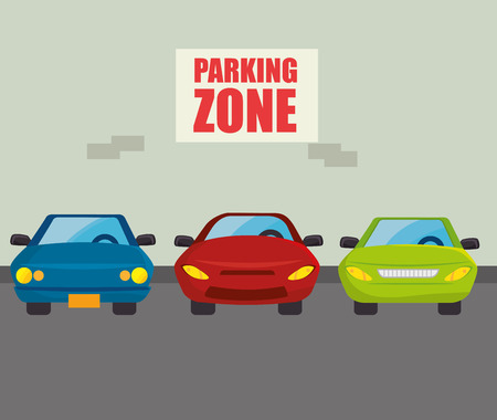 Parking or park zone design, vector illustration.のイラスト素材