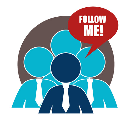 Follow me social network theme, vector illustrationのイラスト素材