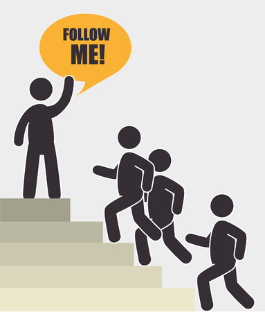 Follow me social network theme, vector illustrationのイラスト素材