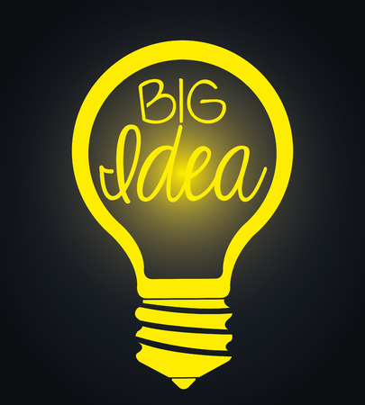 Big idea bulb design, vector illustration  のイラスト素材