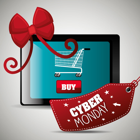 Cyber monday ecommerce shopping design, vector illustration.のイラスト素材