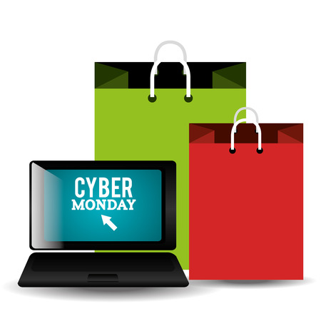 Cyber monday ecommerce shopping design, vector illustration.のイラスト素材