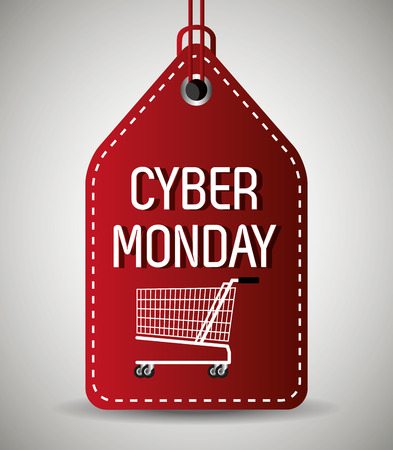 Cyber monday ecommerce shopping design, vector illustration.のイラスト素材
