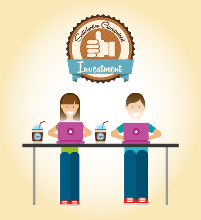 warranty seal design, vector illustration   graphicのイラスト素材