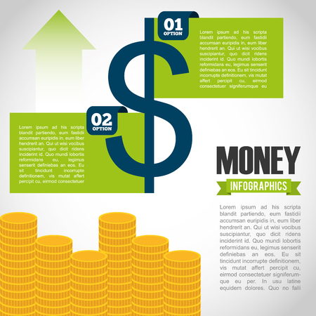 money infographic design, vector illustration   graphicのイラスト素材