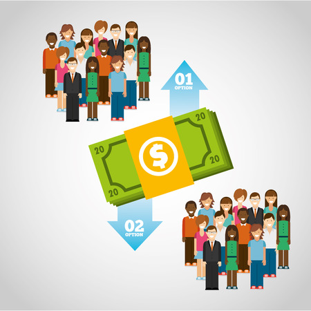 money infographic design, vector illustration graphicのイラスト素材