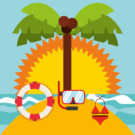 summer vacations design, vector illustration   graphicのイラスト素材